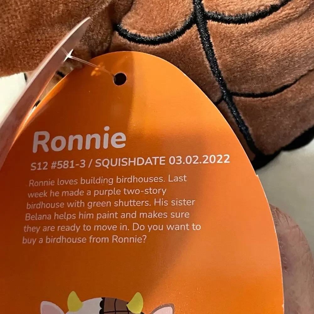 Squishmallows Ronnie the Cow 12 inch Day of the Dead Squad 2022 NWT Kellytoy